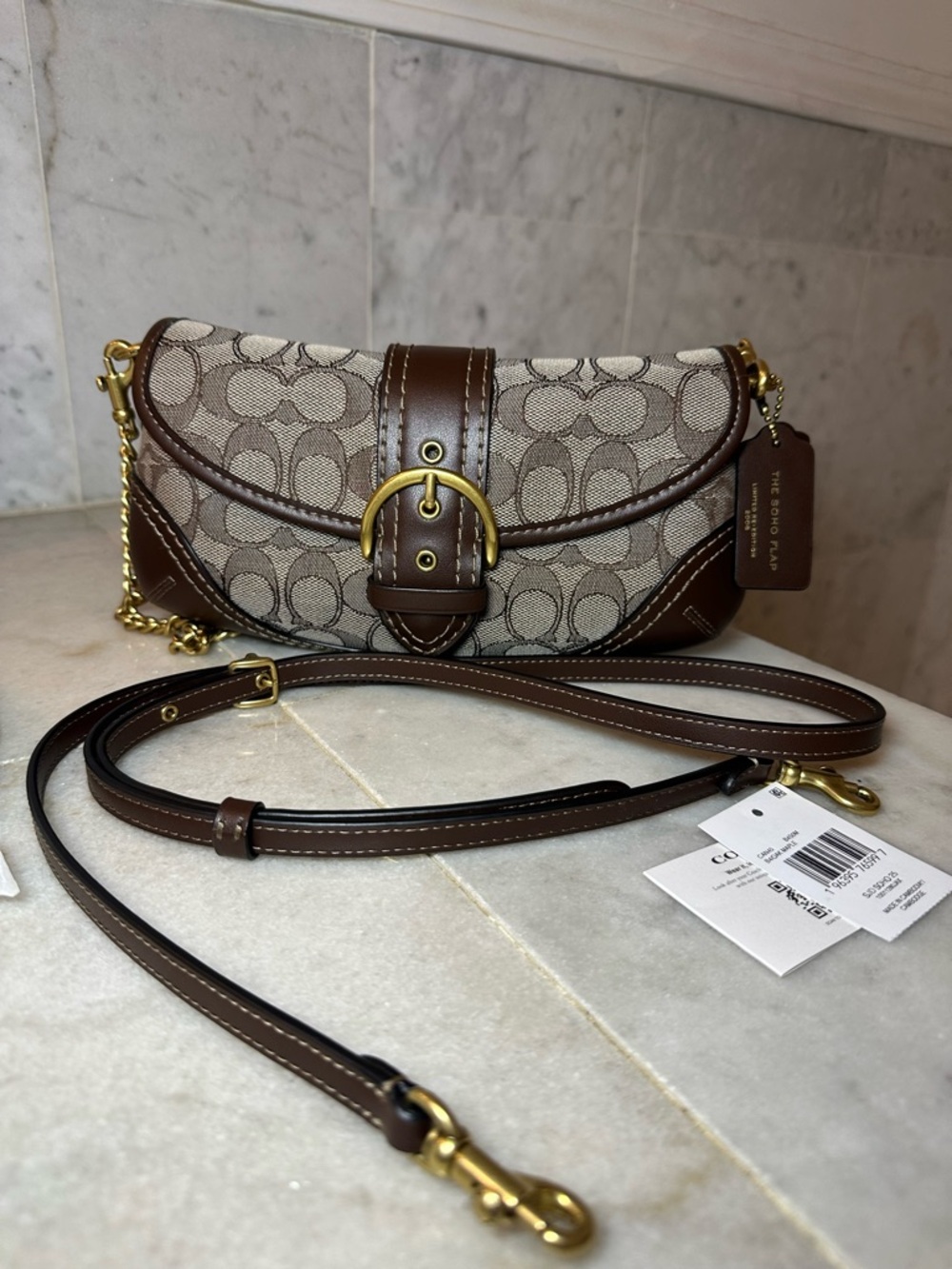 Soho Bag 25 In Signature Jacquard